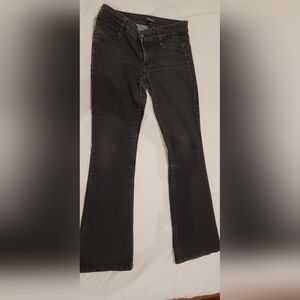 White House Black Market Skinny Flare 6R Jeans Women's Black Wash Stretch Denim